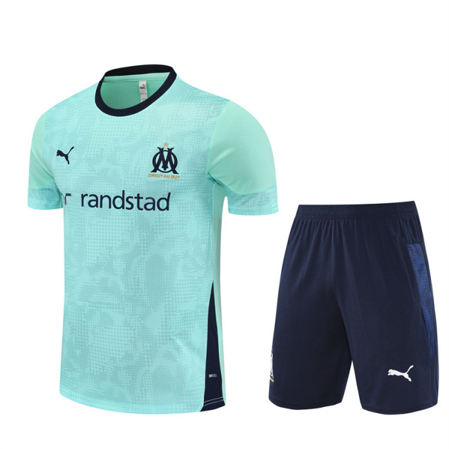 25/26 Marseille kids Short sleeve training suit Light Blue