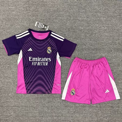 25/26 Real Madrid goalkeeper kids kit Purple