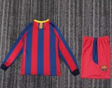 Retro 10/11 Barcelona home kids kit long sleeves