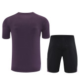25/26 Manchester United Short sleeve training suit Purple;