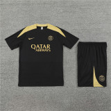 24/25 PSG kids short -sleeved training suit black