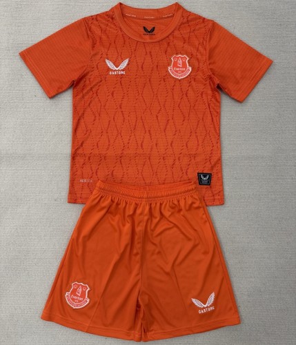 25/26 Everton goalkeeper kids kit orange