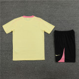 24/25 PSG short -sleeved training suit yellow