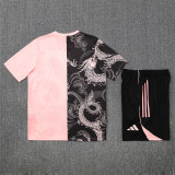 25/26 Real Madrid kids Short sleeve training suit Pink Black