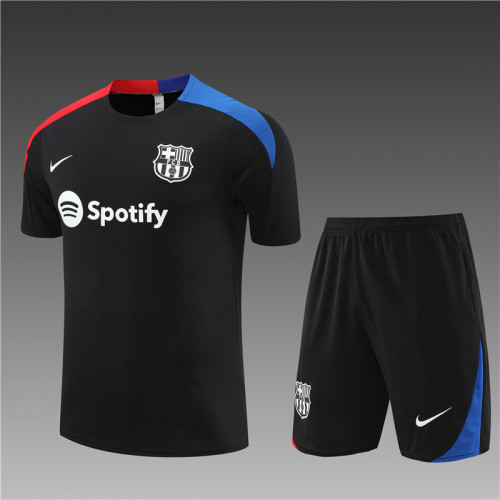 24/25 Barcelona kids Short sleeve black training suit