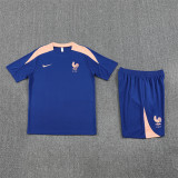 25/26 France short sleeved training  Adult suit royal blue