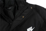 Nike black long cotton coat jacket