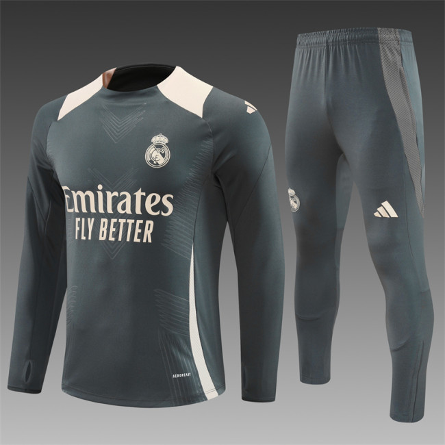24/25 Real Madrid Adult training suit dark grey 2