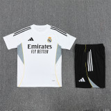 25/26 Real Madrid Short sleeve Adult training suit white