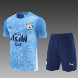 25/26 Manchester City Short sleeve training suit blue