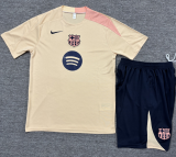 25/26 Barcelona Short sleeve Adult training suit beige