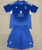25/26 Juventus goalkeeper kids kit blue
