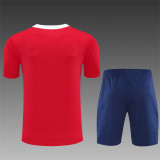25/26 PSG kids short sleeved training suit red