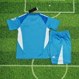 25/26 Real Madrid blue goalkeeper kids kit