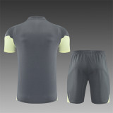 25/26 Real Madrid kids Short sleeve training suit dark grey