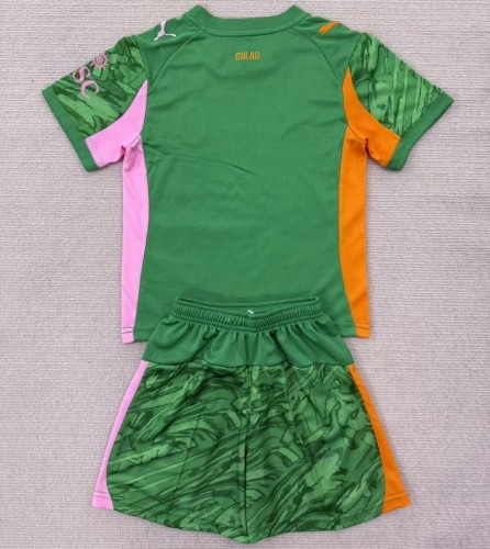 25/26 AC milan goalkeeper kids kit green