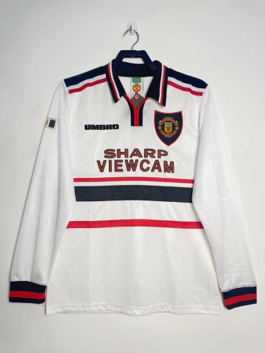 Retro 98/99 Manchester United away Long sleeve football shirt