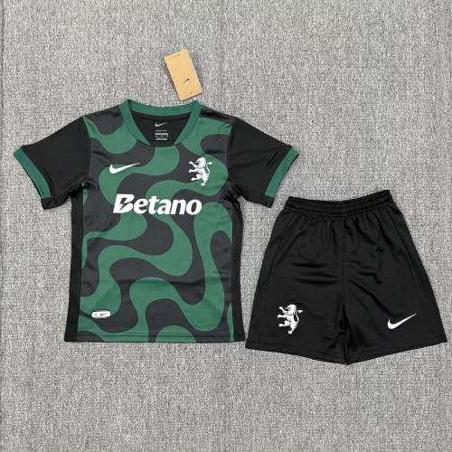 25/26 Sporting CP third kids kit black