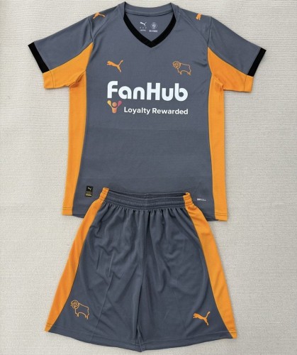 25/26 Derby County away kids kit
