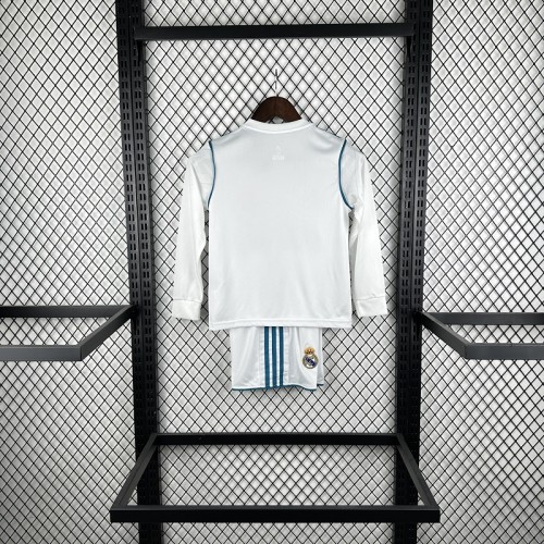 Retro 17/18 Real Madrid home kids kit long sleeves