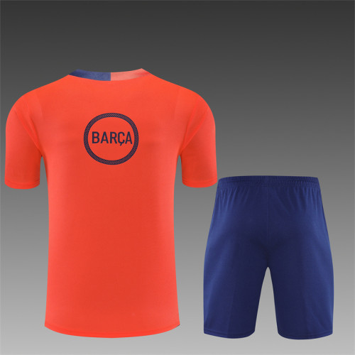 25/26 Barcelona Short sleeve Adult training suit orange