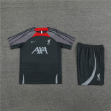 24/25 Liverpool Short sleeve Dark gray training suit