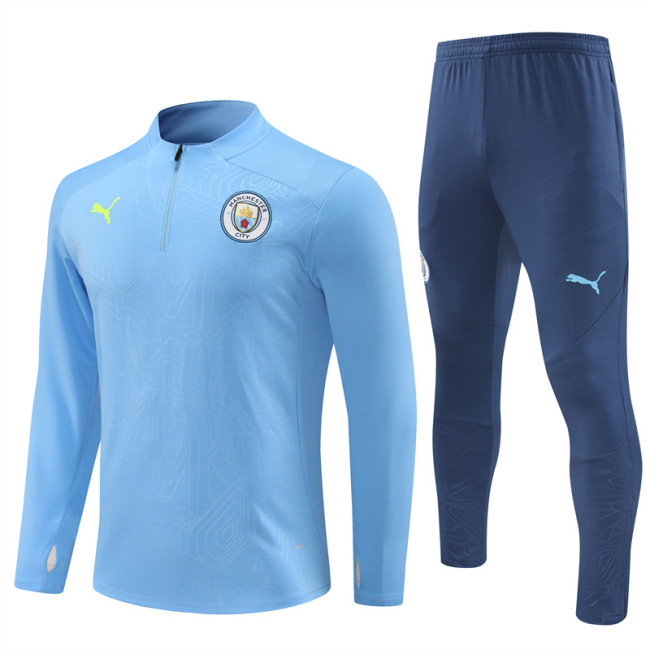 24/25 Manchester city kids training suit Light Blue