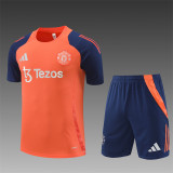 24/25 Manchester United Short sleeve orange training suit