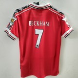 Retro 1998 Manchester United home kids kit long sleeves