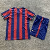 Retro 09/10 Barcelona home kids kit