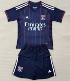 25/26 Olympique Lyonnais away kids kit