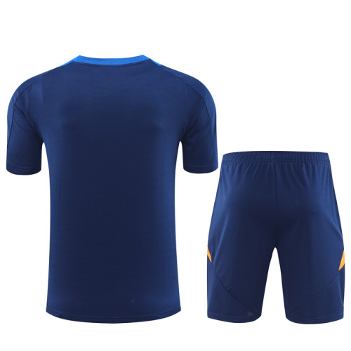 24/25 Juventus kids Short sleeve Royal Blue training suit