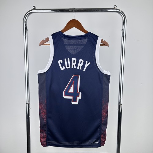 24 Olympic Games USA #4 CURRY Basketball Jersey