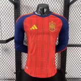 25/26 Spain home Player Versio long sleeves
