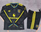 25/26 Manchester United third long sleeves kids kit