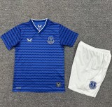 25/26 Everton home kids kit