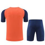 24/25 Manchester United kids Short sleeve orange training suit