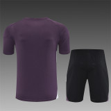 25/26 Manchester United kids Short training suit Purple