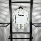 Retro 11/12 Real Madrid home kids kit long sleeves