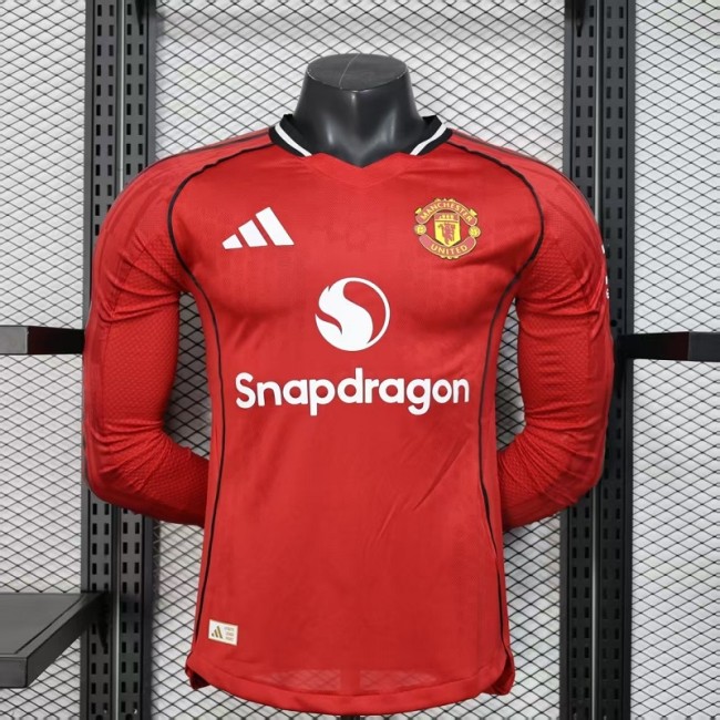 25/26 Manchester United home Player Version long sleeves