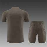 25/26 Real Madrid Short sleeve Adult training suit dark green