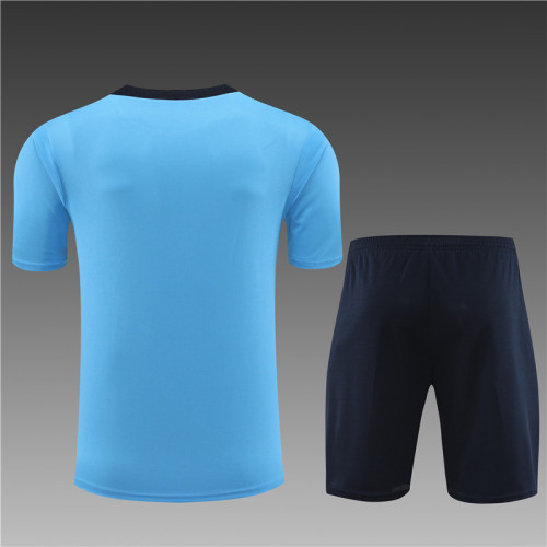 24/25 Chelsea kids short -sleeved Light blue training suit