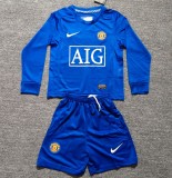 Retro 07/08 Manchester United third kids kit long sleeves