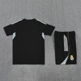 25/26 Real Madrid Short sleeve Adult training suit black