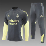25/26 Real Madrid Kids training suit Yellow gray