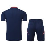 24/25 Manchester United Short sleeve royal blue training suit