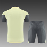 25/26 Real Madrid kids Short sleeve training suit yellow