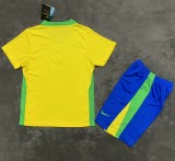 25/26 Brazil home kids kit football Jersey
