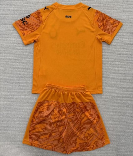 25/26 AC milan goalkeeper kids kit orange