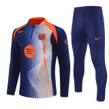 25/26 Barcelona kids training suit Royal Blue